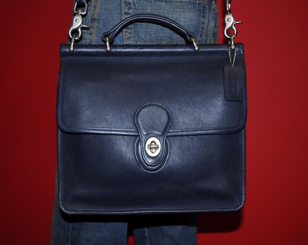 blue crossbody coach purse