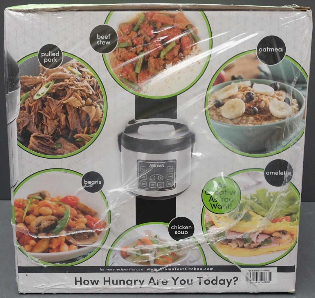 NEW Aroma Housewares 4qt. Digital Rice Cooker/Steamer/Slow Cooker ARC
