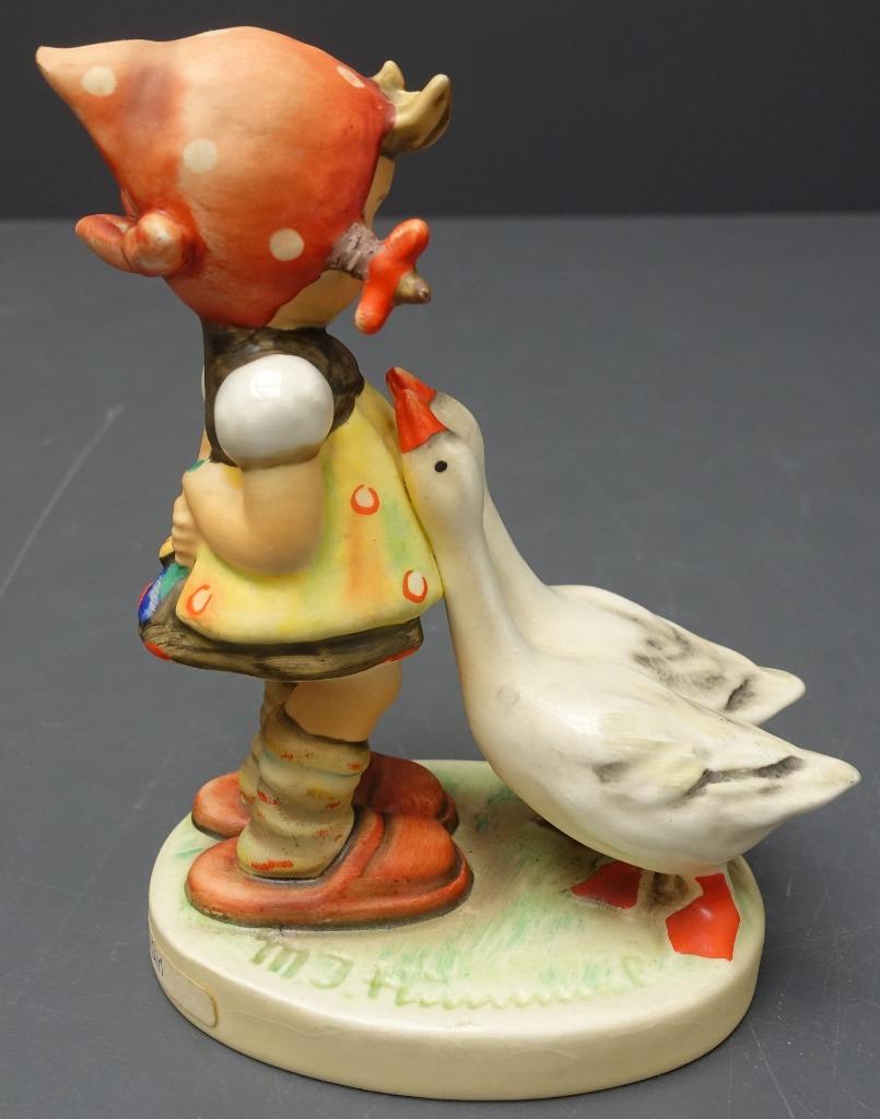 Goebel Hummel "Goose Girl" Figurine 47 3/0 TMK6 Girl w/ 2 Geese eBay
