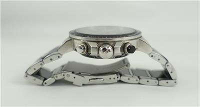 Jacques Lemans mens black +silvertone watch 1-1714 alarm