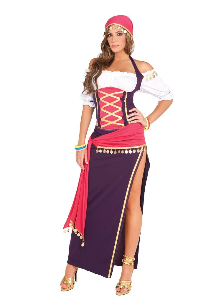 sexy ELEGANT MOMENTS gypsy MAIDEN fortune TELLER psychic MEDIUM costume  SKIRT