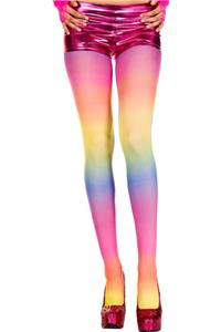 NEW sexy MUSIC LEGS opaque RAINBOW tights PANTYHOSE