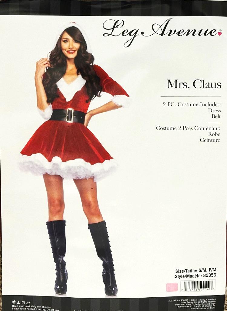 NEW sexy LEG AVENUE CLAUS santa CHRISTMAS xmas HOLIDAY party COSTUME  dress