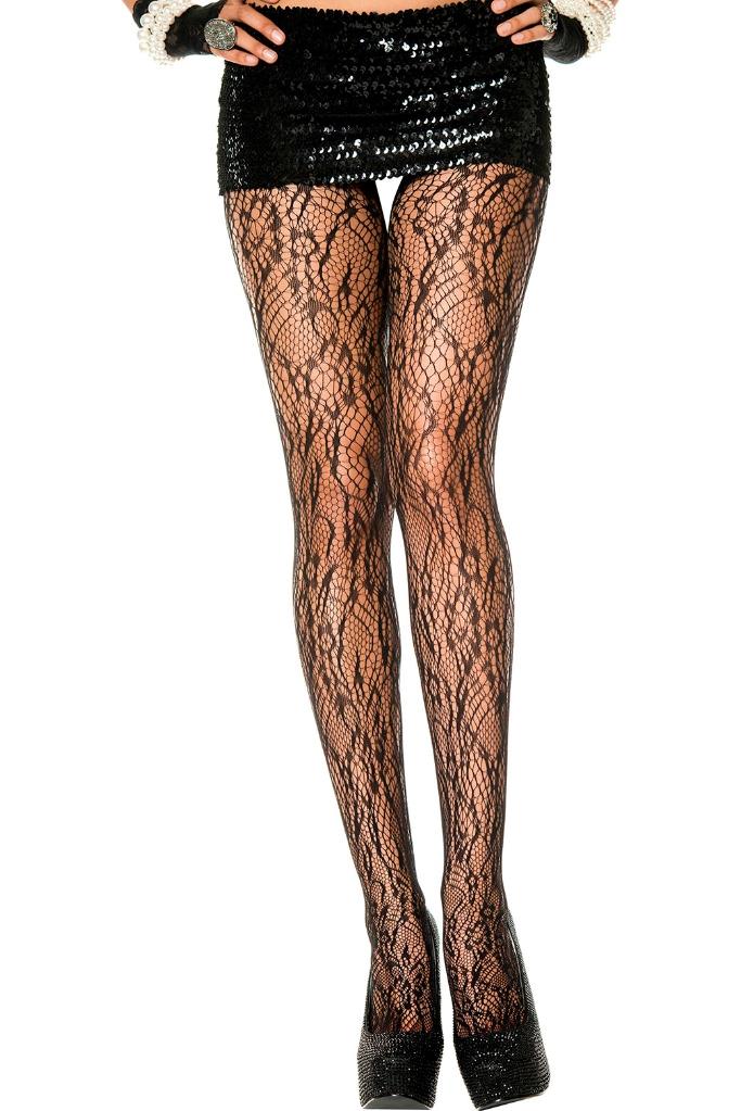 NEU Sexy MUSIC LEGS Stretch SPITZE Netz Strumpfhose STRÜMPFE Tights NYLONS - Bild 2 von 2