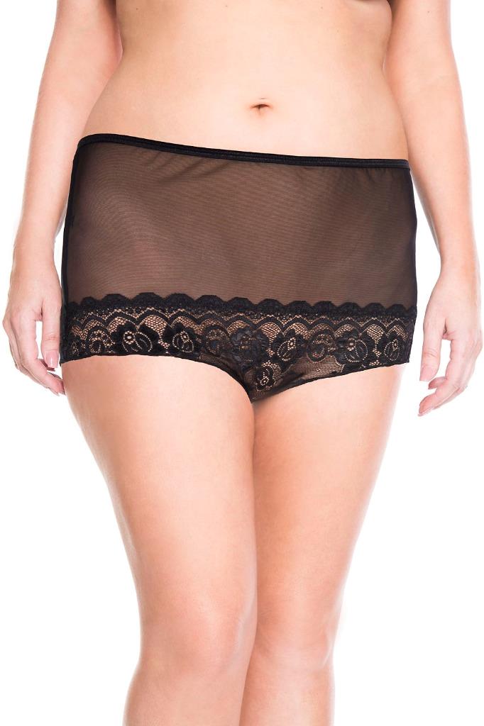 NEW sexy MUSIC LEGS mesh LACE button UP back CROCHLESS panty UNDERWEAR boyshorts