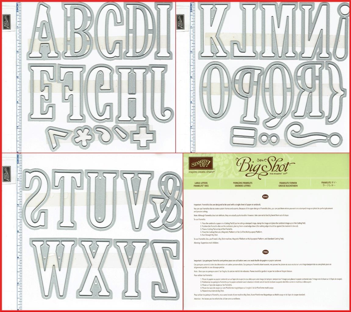 Stampin' Up! Large Letter Framelits Dies (141712) for sale online eBay