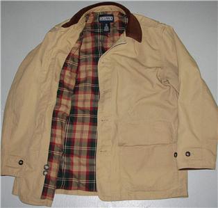 mens Lands End Barn Coat Canvas Flannel Lined Chore Jacket sz Tall L ...