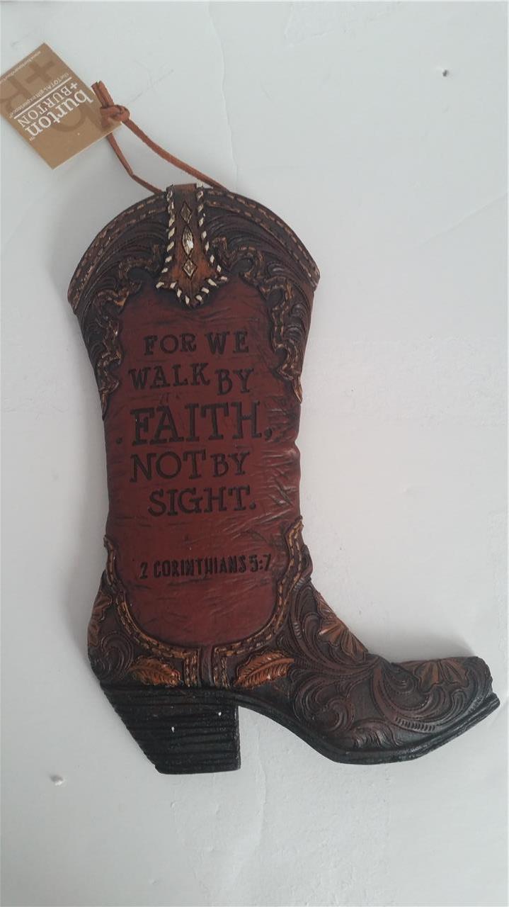 New cowboy BOOT INSPIRED hanging wall SIGN Cowgirl Western Christian ...