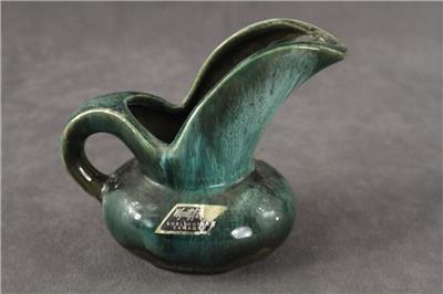 Vintage Studio Wyatt Arte Ceramica Burlington Canada Verde Teal Lanzador En Miniatura Ebay