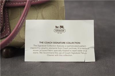 【日本産】 Authentic COACH Khaki Rose Legacy Signature Wristlet Wallet ダイニングチェア