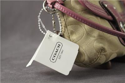 Authentic COACH Khaki Rose Legacy Signature Wristlet Wallet