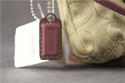 Authentic COACH Khaki Rose Legacy Signature Wristlet Wallet