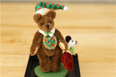 World of Miniature Bears Toy WALLY Christmas Bear Mohair #612