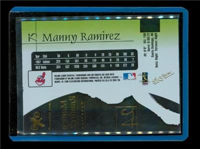 Vintage 1998 FLEER EX 2001 Holo Window Baseball Card #75 MANNY