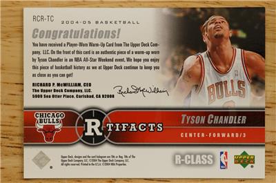 2004-05 Upper Deck R-Class R Tifacts Tyson Chandler RCR-TC