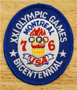 1976 XXI Olympic Games Montreal USA Bicentennial Oval Embroidery