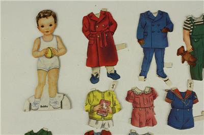 Vintage Paper Doll Lot Toy Whitman Twin Baby Bobby Judy With