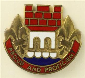 Vintage US DUI Insignia Pin ARMY 549th Engineer Battalion PROUD AND PROFICIENT | eBay