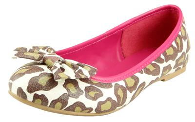 Girl S Leopard Pink Glitter Flat Shoes Comfortable Stylish Slip On