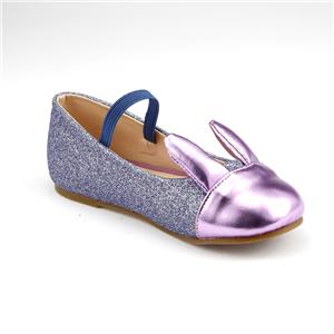 Girl/'s Party Dress Flat Shoes Shiny Glitter Rabbit Ear Bunny Easter Toddler size