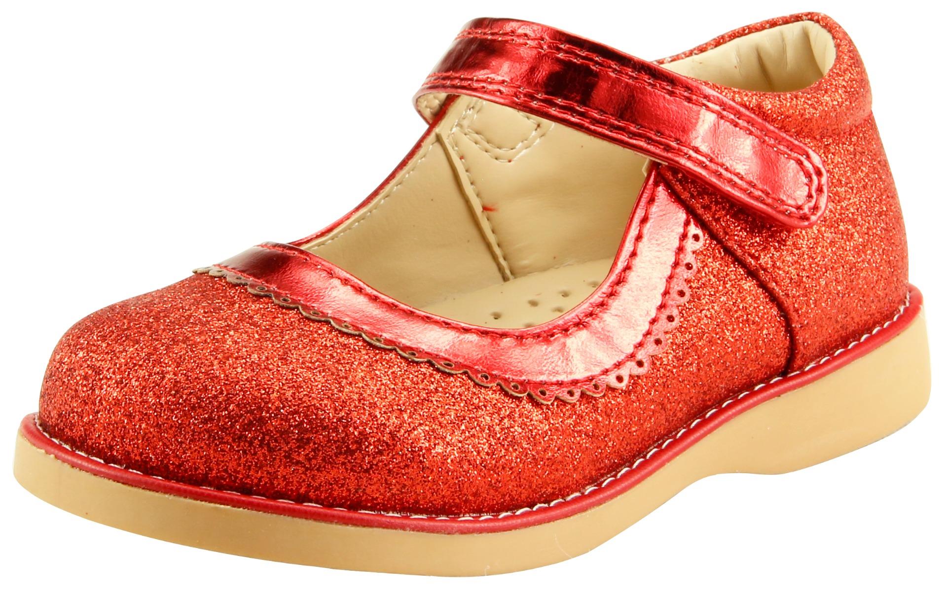 Girl�s Party Dress Shoes Mary Jane Glitter Gold or Red