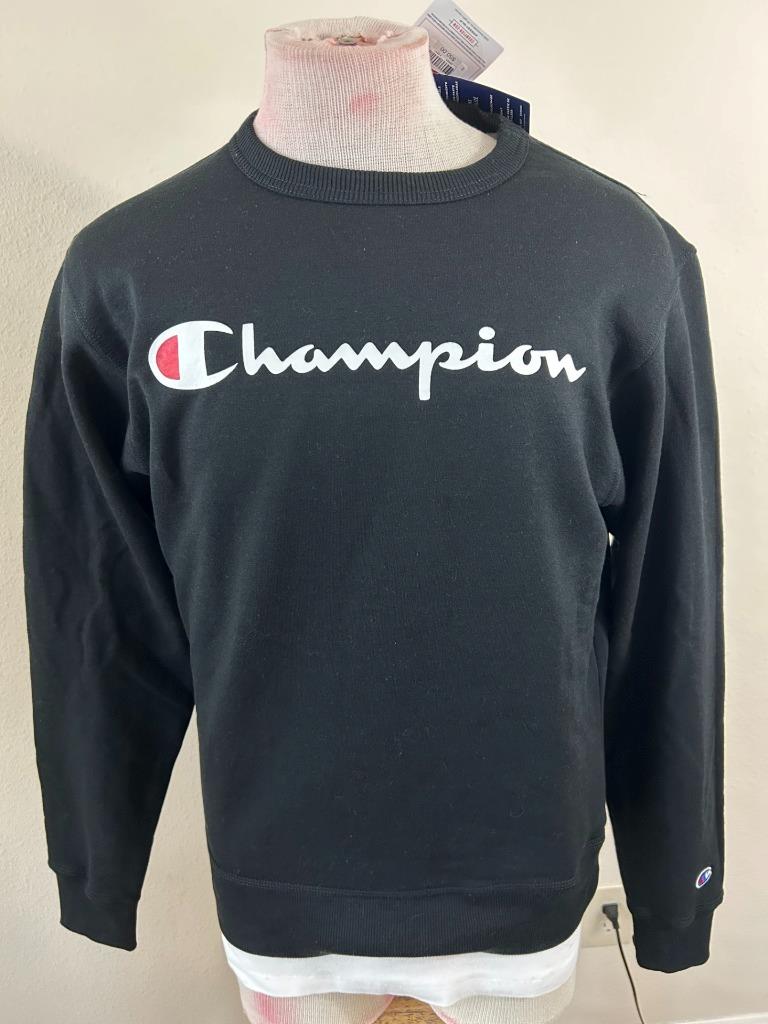 Champion sweatshirt size XS OR S NEW long sleeve mens logo gray black blue - Picture 9 of 11