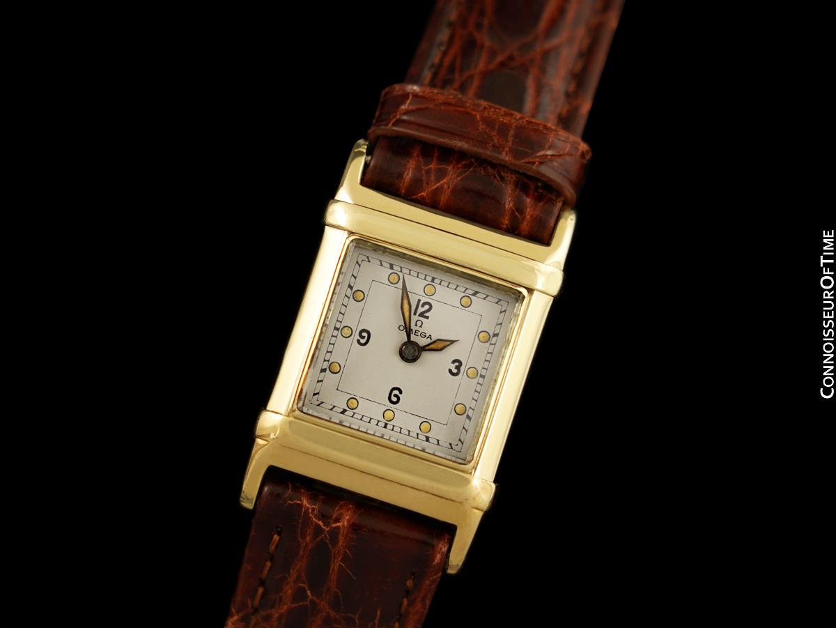 1935 OMEGA MARINE Vintage World s First Diver s Watch 14K Gold