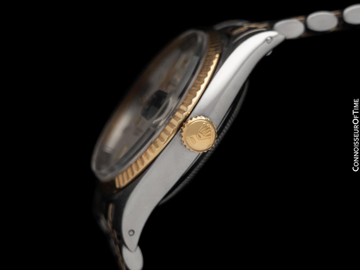 【美品】THE VINTAGE ROLEX Mens Vintage ROLEX Oyster Perpetual Datejust 36mm Gold Dial