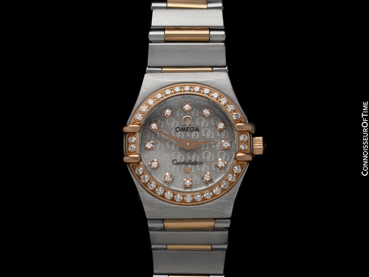 OMEGA CONSTELLATION Ladies 18K Rose Gold, SS & Factory
