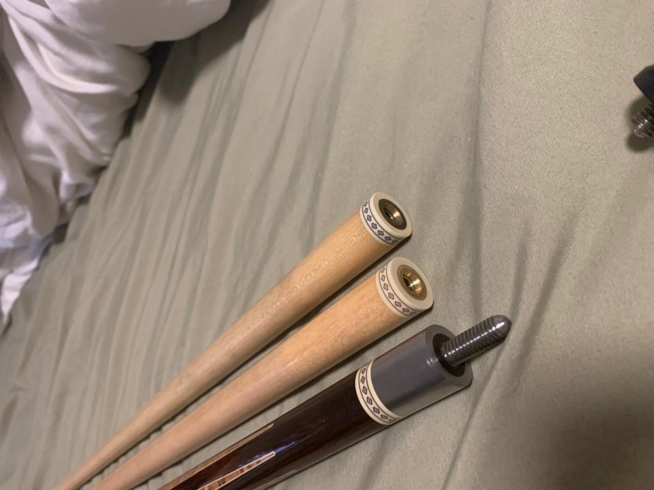 Vintage q1 custom viking cue with 2 shafts azbilliards