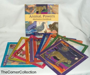 Animal Powers Meditation Cards Kit with Padron Cigar Box Carrying Case decoupaged Animal Powers Image.