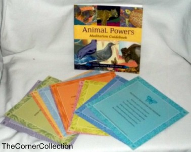 Animal Powers Meditation Cards Kit with Padron Cigar Box Carrying Case decoupaged Animal Powers Image.