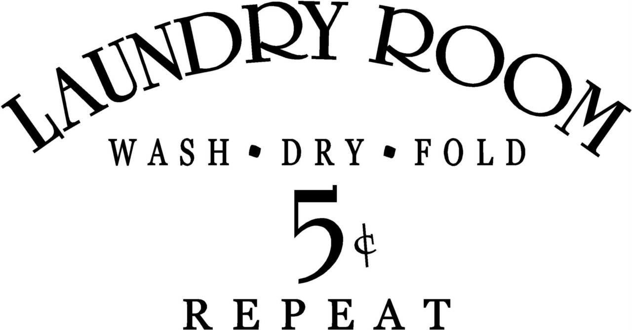 Laundry Room Wash Dry Fold Repeat Vinyl Decal Stickers Wall Letters ...