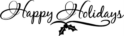 Happy Holidays Vinyl Decal Stickers Wall Letters Christmas