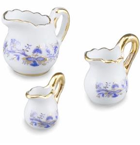 Reutter Porcelain Dollhouse Miniature Hand-painted Blue Onion Deckel Vase for sale online 
