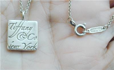 Tiffany & CO New York Square Notes Necklace 16
