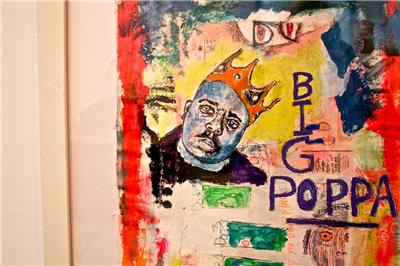 Notorious Big Chuck Greatrex 15 X 22 Original Painting Outsider