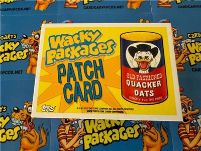 2013 TOPPS WACKY PACKAGES ANS 11 ALL NEW SERIES PATCH CARD QUACKER
