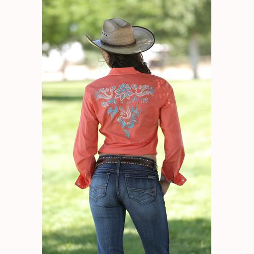 CTW9296001 Cruel Girl Women's Coral Embroidered Western Snap Shirt NEW ...