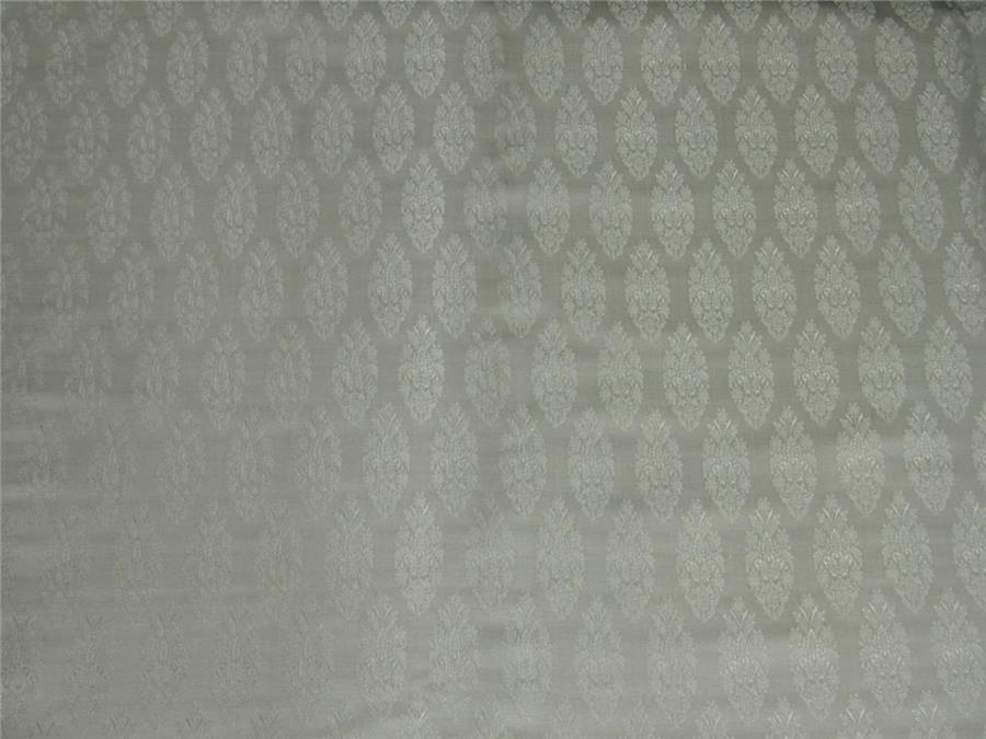 Silk Brocade fabric white color 44" Bro642[1]