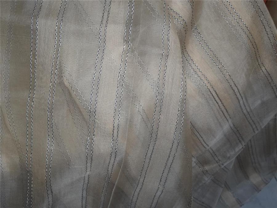 Champagne Silk Organza Fabric 44 Quot Width Rib Stripe