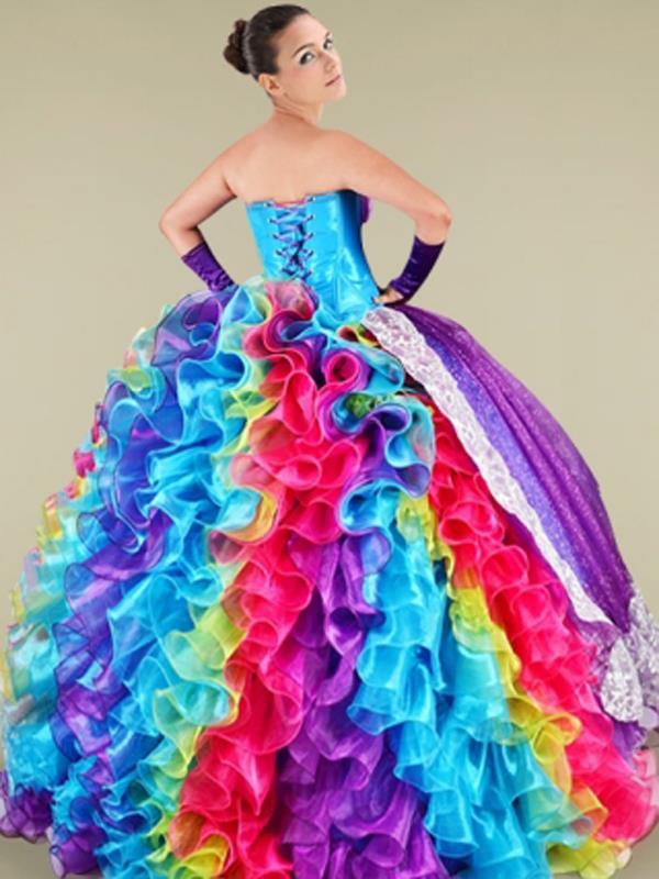 organza checks long frocks