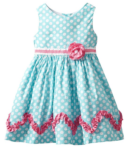 New Baby Girls Rare Editions 12m Teal Polka Dot Dress Summer Birthday ...