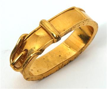 Hermes Ceinture Belt Motif Scarf Ring Closure Gold Hermes scarf ring belt - Gem main image 2