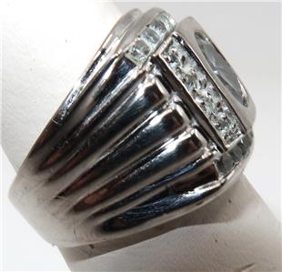 送料無料の通販 JG Signed 1/2 10 Ring, Men's Rhinestone & Tone Silver アクセサリー