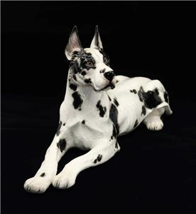イタリア製Ceramiche Ronzan大型可愛らしい2匹グレート デーン置物 Ceramiche Ronzan Large 2 Great Dane Dog Figurine 21.2in
