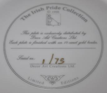 Decor Art Creations Plate The Irish Pride Collection Cliffoney