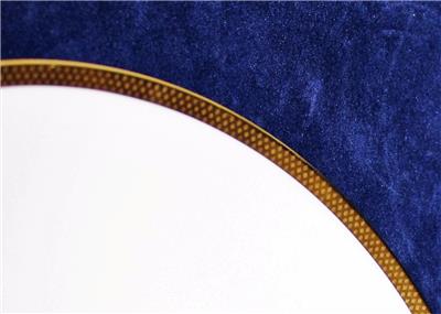 Bread Plate Germany Rosenthal China 6/" White w//Gold Band Encrusted Diamonds