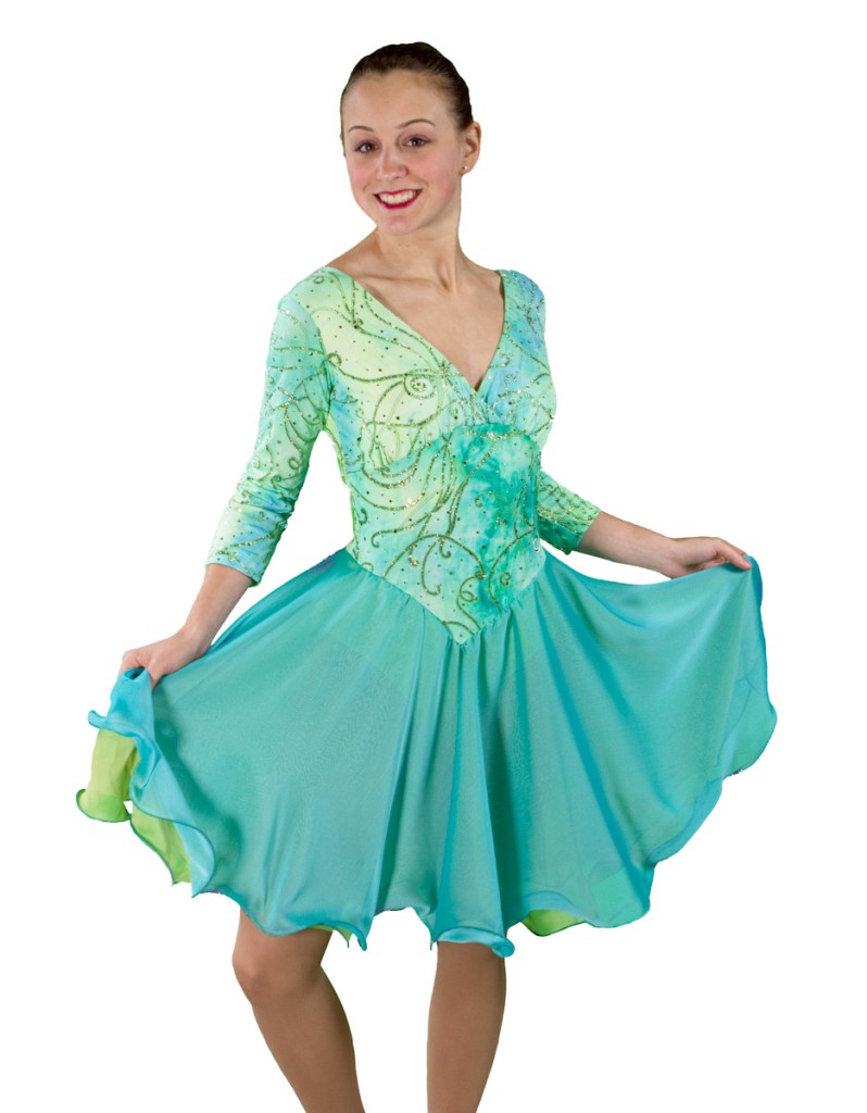 Irish Spring Green Ice Dance Figure Skating Dress Adult | eBay