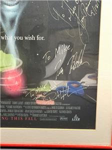 Wishmaster Cast x 8 Autographed 1/4 Sheet Framed Movie
